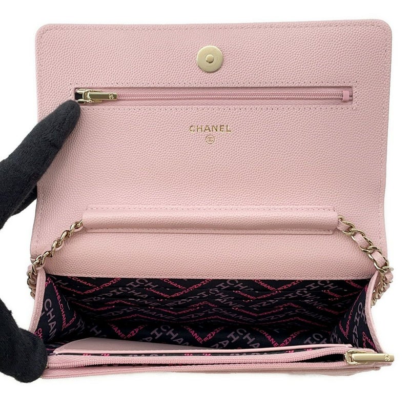 シャネル チェーンウォレット マトラッセ ココマーク キャビアスキン AP4246 CHANEL 財布