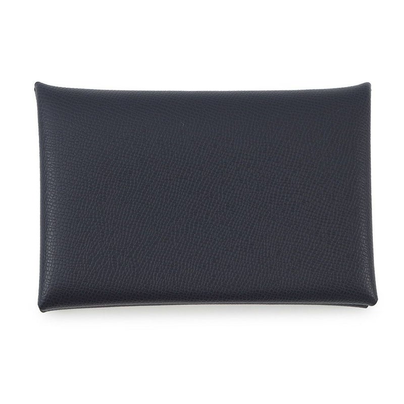 エルメス カードケース カルヴィ ブルーニュイ ヴォーマダム W刻印 HERMES 名刺入れ