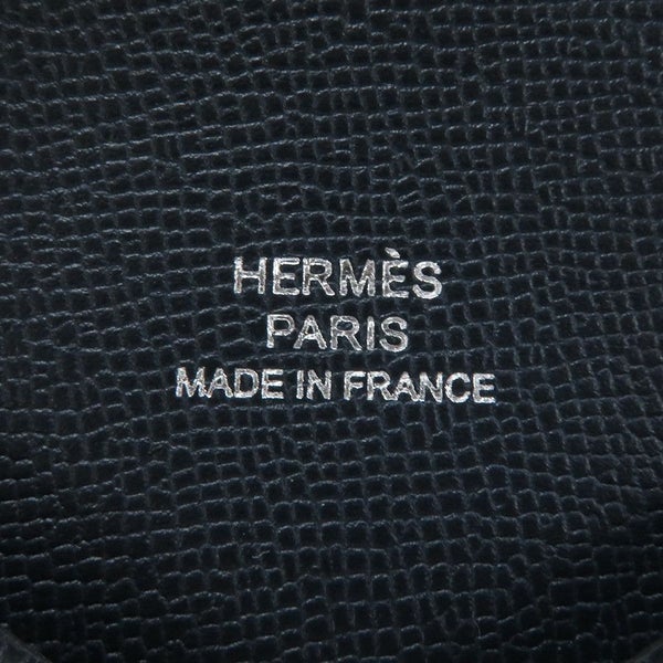 エルメス カードケース カルヴィ ブルーニュイ ヴォーマダム W刻印 HERMES 名刺入れ