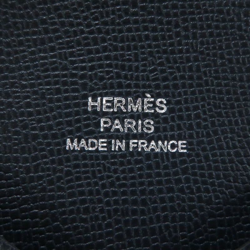 エルメス カードケース カルヴィ ブルーニュイ ヴォーマダム W刻印 HERMES 名刺入れ