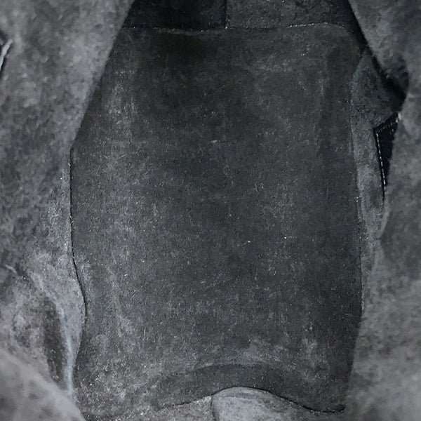 サンローランパリ ハンドバッグ エマニュエル  バケットバッグ クロコ型押しレザー 340240 黒 2way