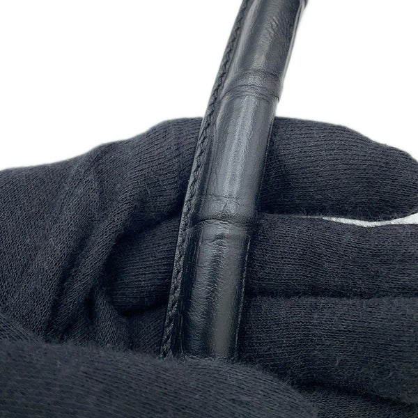 サンローランパリ ハンドバッグ エマニュエル  バケットバッグ クロコ型押しレザー 340240 黒 2way