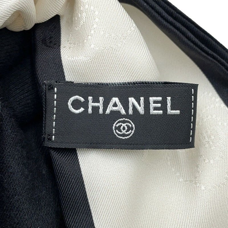シャネル シュシュ リボン ロゴ シルク AA7530 CHANEL ヘアアクセサリー 白