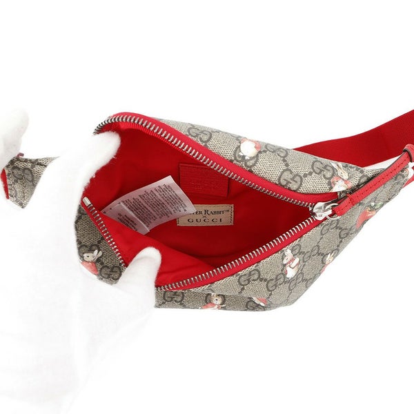 グッチ ボディバッグ チルドレンズ GGスプリーム ピーターラビット 502095 GUCCI ウエストポーチ キッズ