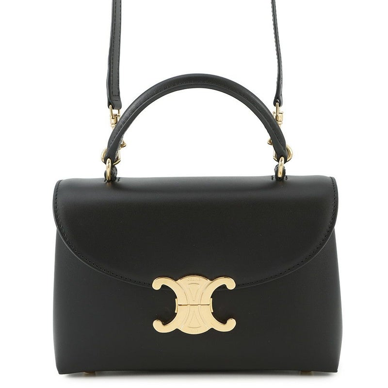セリーヌ ハンドバッグ ティーン ニノ スムースサテンドカーフレザー 118113GG2.38NO CELINE 2way 黒