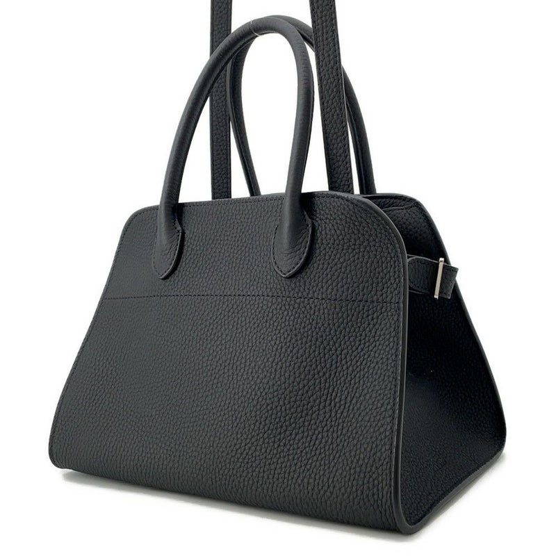 ザ ロウ ハンドバッグ ソフトマルゴー10 レザー W1190 L133 THE ROW 2wayショルダーバッグ  黒