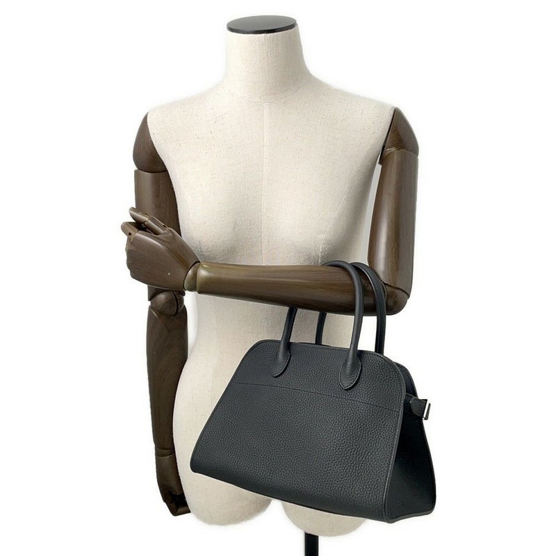 ザ ロウ ハンドバッグ ソフトマルゴー10 レザー W1190 L133 THE ROW 2wayショルダーバッグ  黒