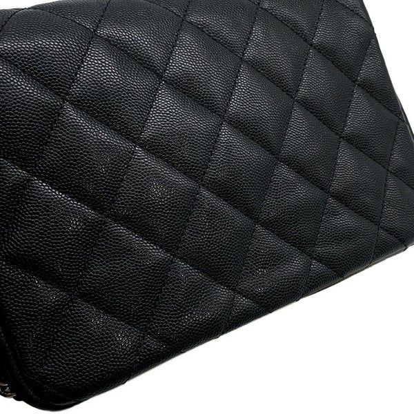 シャネル チェーンショルダーバッグ ミニ マトラッセ キャビアスキン AS3757 CHANEL バッグ 黒