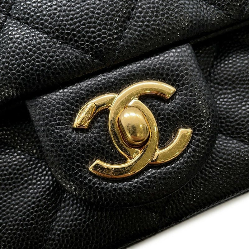 シャネル チェーンショルダーバッグ ミニ マトラッセ キャビアスキン AS3757 CHANEL バッグ 黒