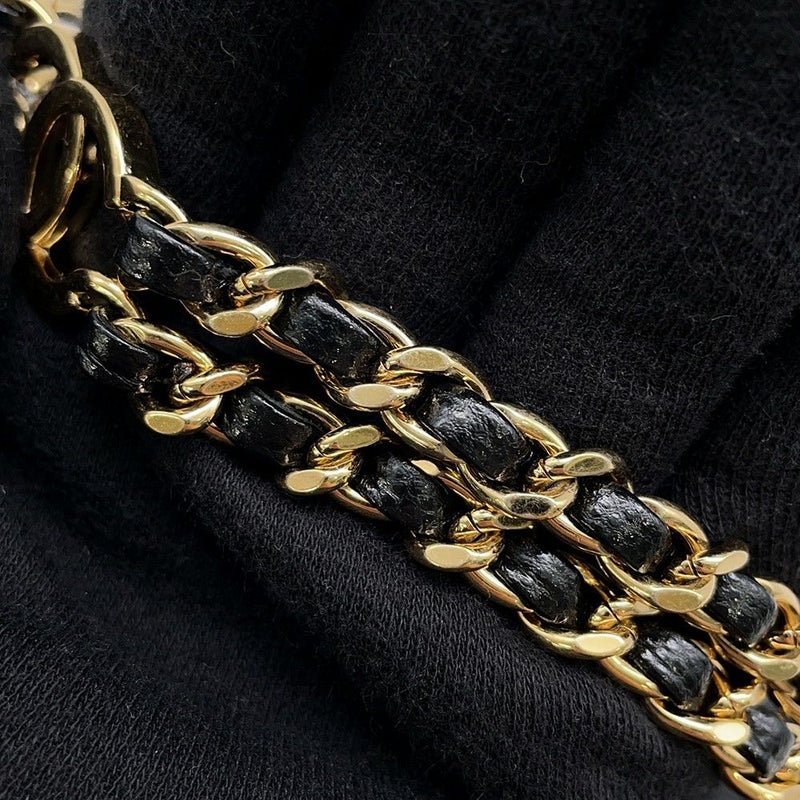 シャネル チェーンショルダーバッグ ミニ マトラッセ キャビアスキン AS3757 CHANEL バッグ 黒