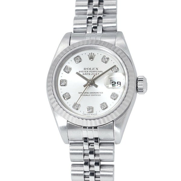 ロレックス デイトジャスト K番 SS/K18WG 79174G ROLEX 腕時計 シルバー文字盤 10PD