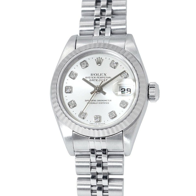 ロレックス デイトジャスト K番 SS/K18WG 79174G ROLEX 腕時計 シルバー文字盤 10PD