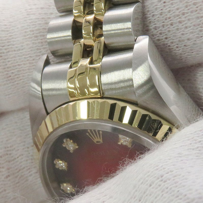 ロレックス デイトジャスト S番 SS/K18YG 69173G チェリーグラデーション文字盤 10PD