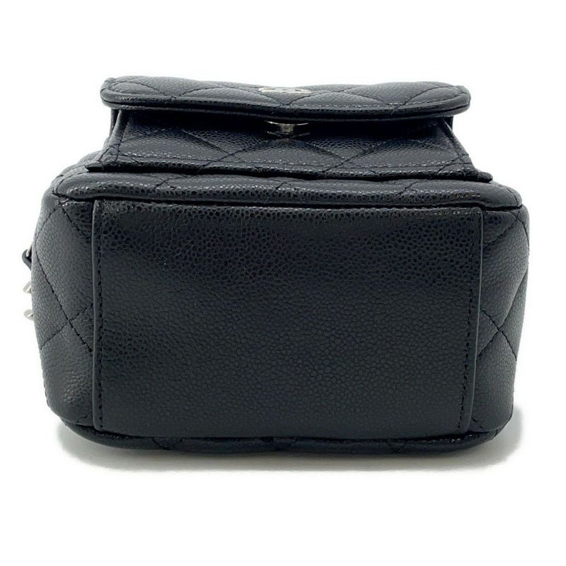 シャネル リュック マトラッセ ココマーク バックパック ミニ キャビアスキン AP3753 CHANEL 2way 黒