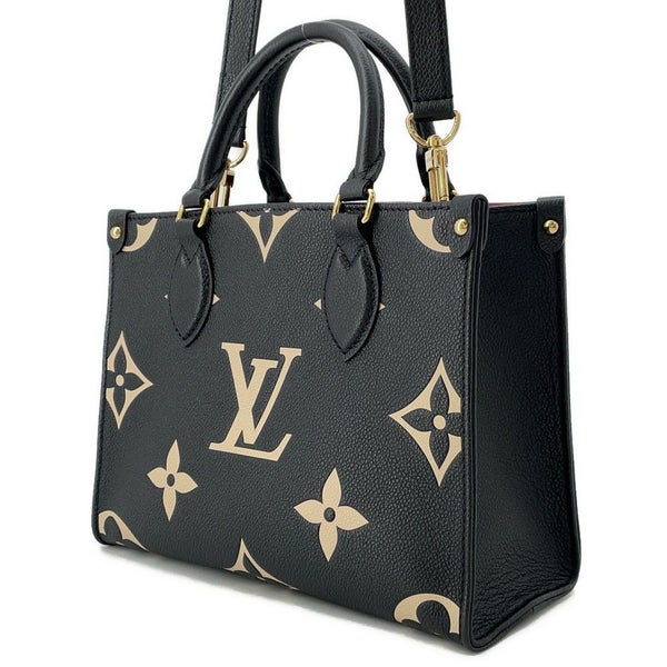 ルイヴィトン ハンドバッグ バイカラーモノグラム・アンプラント オンザゴー PM M45659 2way ショルダー 黒 ブラック