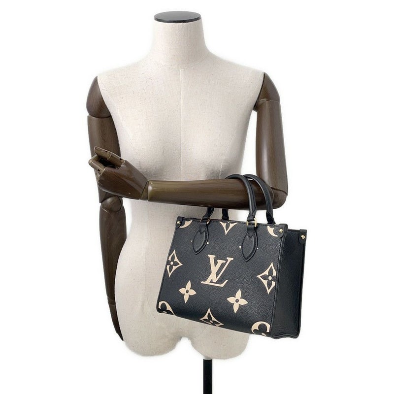 ルイヴィトン ハンドバッグ バイカラーモノグラム・アンプラント オンザゴー PM M45659 2way ショルダー 黒 ブラック