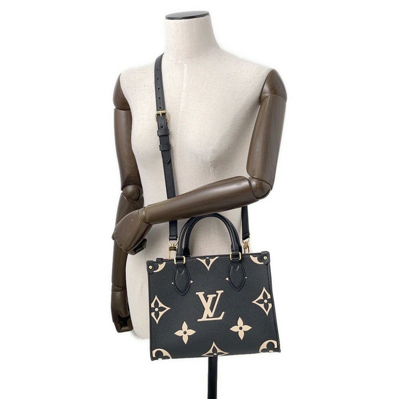 ルイヴィトン ハンドバッグ バイカラーモノグラム・アンプラント オンザゴー PM M45659 2way ショルダー 黒 ブラック