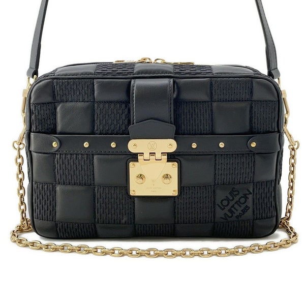 ルイヴィトン ショルダーバッグ ダミエ・キルト レザー トロカMM M59114 LOUIS VUITTON ブラック 黒