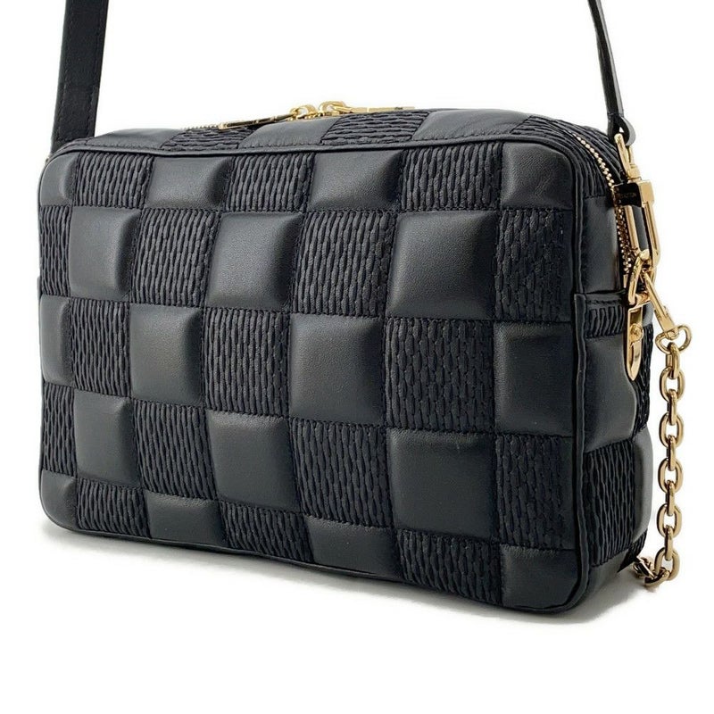 ルイヴィトン ショルダーバッグ ダミエ・キルト レザー トロカMM M59114 LOUIS VUITTON ブラック 黒