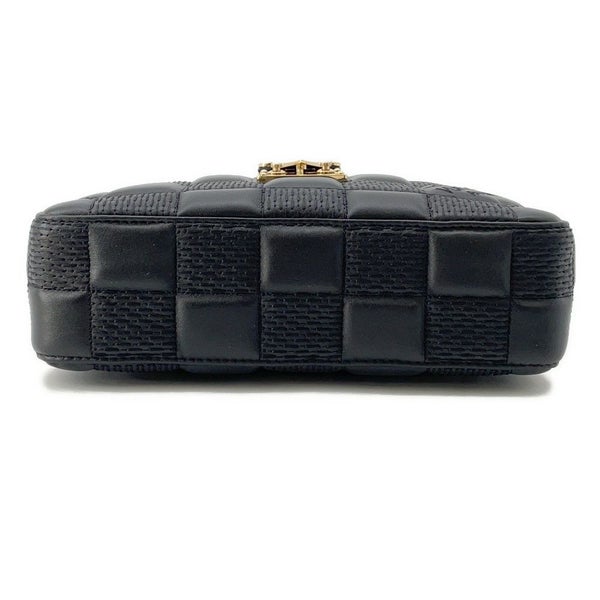 ルイヴィトン ショルダーバッグ ダミエ・キルト レザー トロカMM M59114 LOUIS VUITTON ブラック 黒