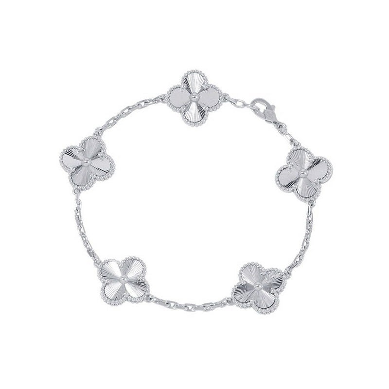 ヴァンクリーフ＆アーペル ブレスレット ヴィンテージ アルハンブラ ブレスレット 5モチーフ ギヨシェ K18WG VCARP9XE00