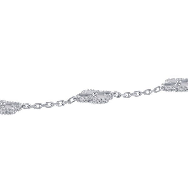 ヴァンクリーフ＆アーペル ブレスレット ヴィンテージ アルハンブラ ブレスレット 5モチーフ ギヨシェ K18WG VCARP9XE00