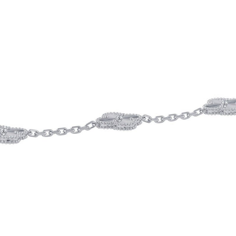 ヴァンクリーフ＆アーペル ブレスレット ヴィンテージ アルハンブラ ブレスレット 5モチーフ ギヨシェ K18WG VCARP9XE00