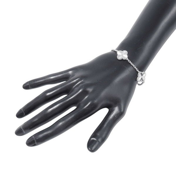 ヴァンクリーフ＆アーペル ブレスレット ヴィンテージ アルハンブラ ブレスレット 5モチーフ ギヨシェ K18WG VCARP9XE00