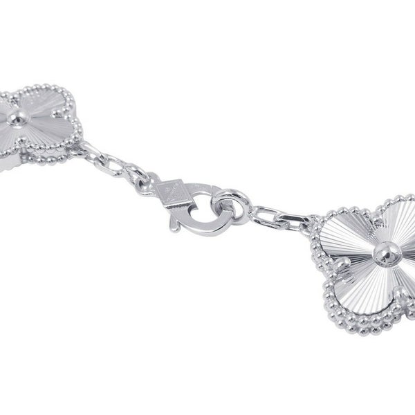 ヴァンクリーフ＆アーペル ブレスレット ヴィンテージ アルハンブラ ブレスレット 5モチーフ ギヨシェ K18WG VCARP9XE00