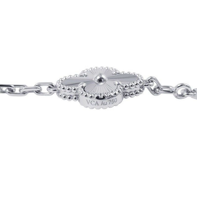 ヴァンクリーフ＆アーペル ブレスレット ヴィンテージ アルハンブラ ブレスレット 5モチーフ ギヨシェ K18WG VCARP9XE00