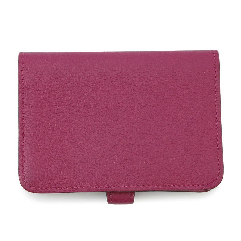 エルメス カードケース ドゴン ローズパープル/シルバー金具 エべーカラー C刻印 HERMES 名刺入れ