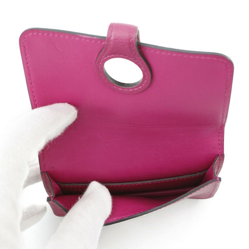 エルメス カードケース ドゴン ローズパープル/シルバー金具 エべーカラー C刻印 HERMES 名刺入れ