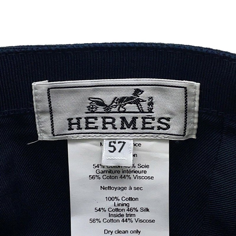 エルメス キャップ デイヴィス・ドット メドール  コットン サイズ57 HERMES 帽子