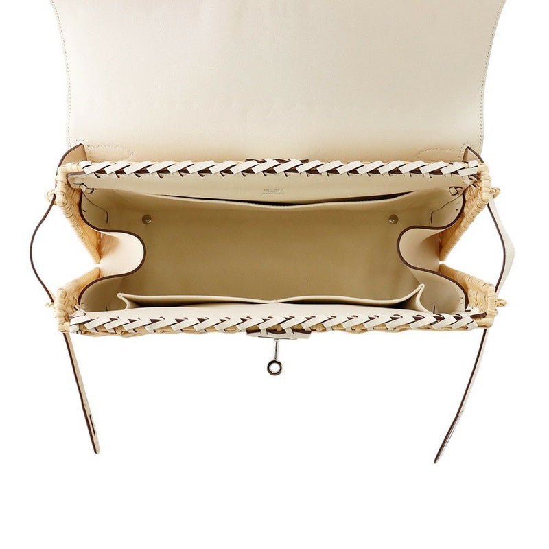 エルメス ハンドバッグ ケリー35 ピクニック ナタ/ナチュラル/シルバー金具 スイフト/柳 U刻印