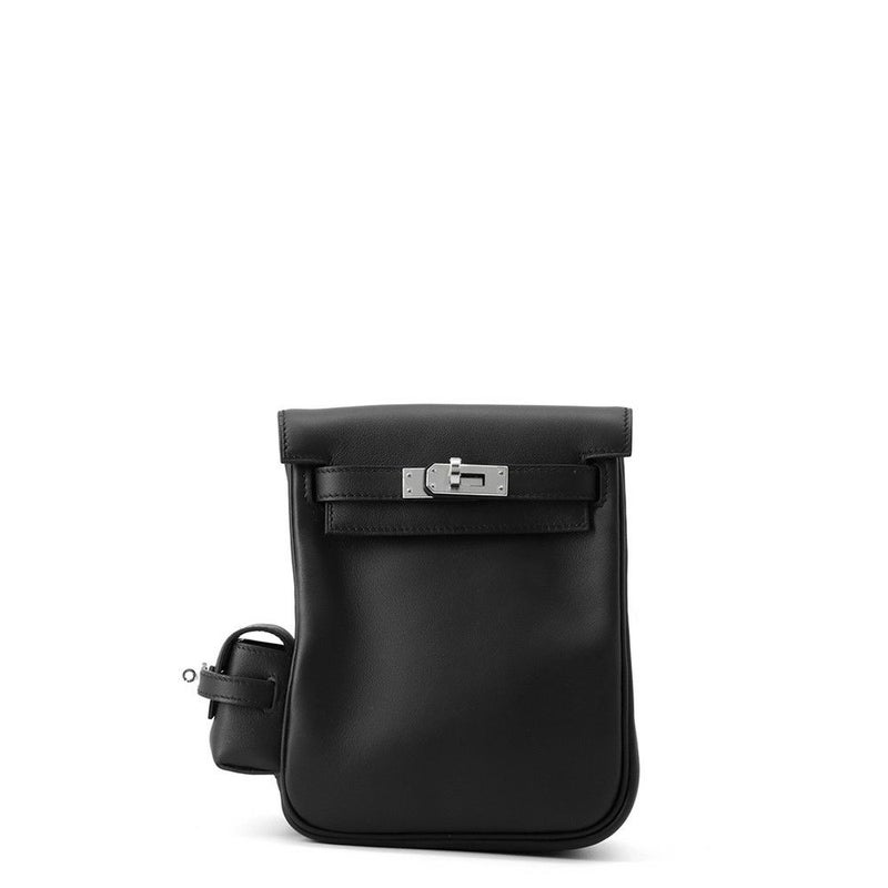 エルメス ケリージャンプ ブラック/シルバー金具スイフト W刻印 HERMES リュック 黒