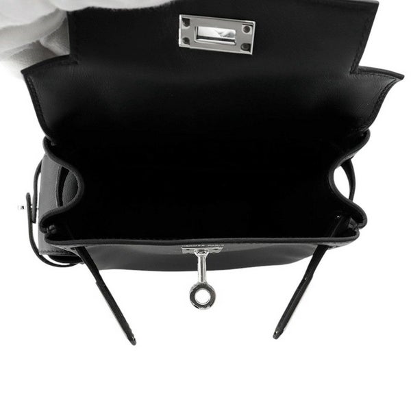 エルメス ケリージャンプ ブラック/シルバー金具スイフト W刻印 HERMES リュック 黒