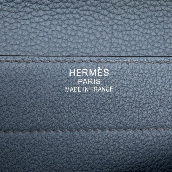 エルメス ビジネスバッグ サックアデペッシュ38 ブルーオラージュ/シルバー金具 トゴ Z刻印 メンズ