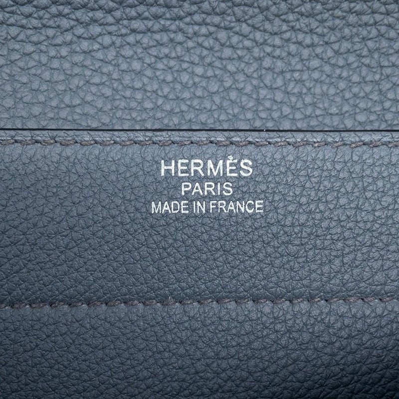 エルメス ビジネスバッグ サックアデペッシュ38 ブルーオラージュ/シルバー金具 トゴ Z刻印 メンズ