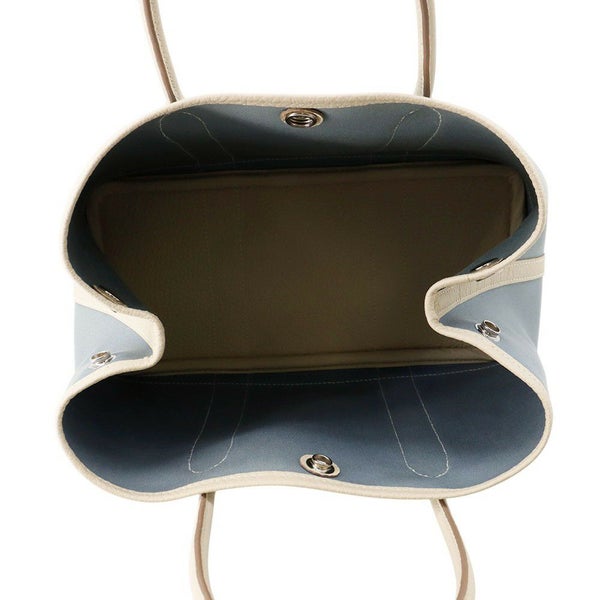 エルメス トートバッグ ガーデンパーティTPM クレ/ブルーリン/シルバー金具 トワルオフィシエ/ネゴンダ X刻印