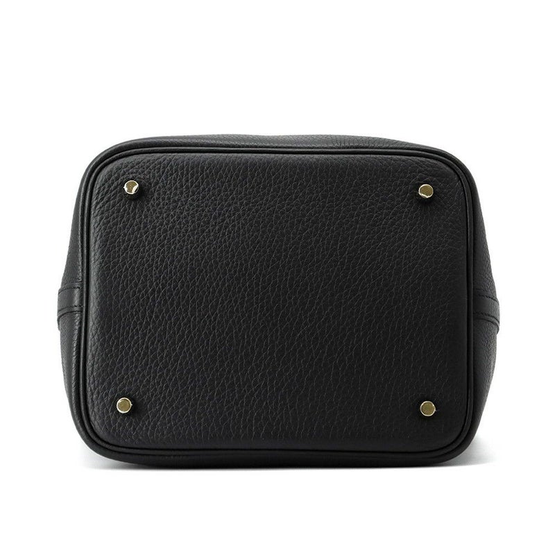 エルメス ハンドバッグ ピコタンロックMM ブラック/ゴールド金具 トリヨンクレマンス W刻印 黒