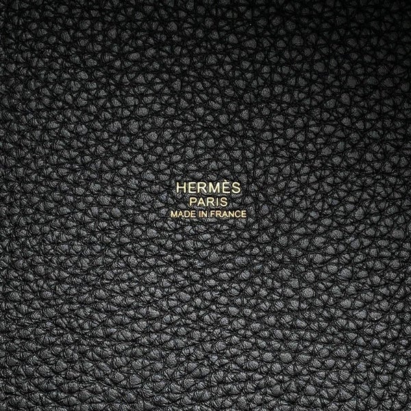 エルメス ハンドバッグ ピコタンロックMM ブラック/ゴールド金具 トリヨンクレマンス W刻印 黒