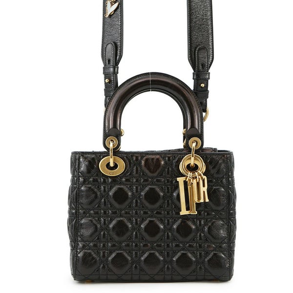 クリスチャン・ディオール ハンドバッグ レディディオール  ニキドサンファルコラボ カナージュ スモール M0574VYJ 2way 黒