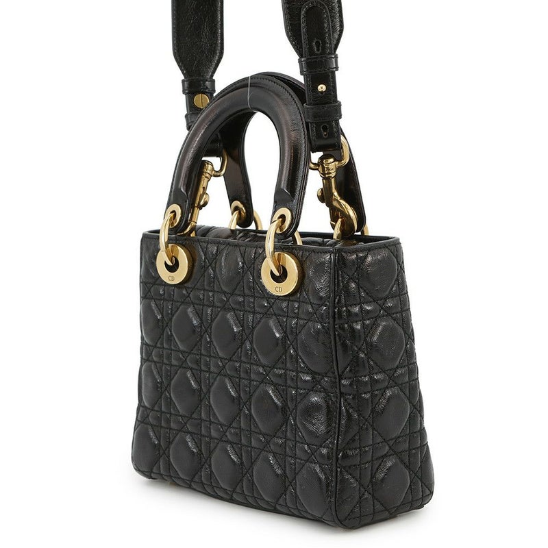 クリスチャン・ディオール ハンドバッグ レディディオール  ニキドサンファルコラボ カナージュ スモール M0574VYJ 2way 黒