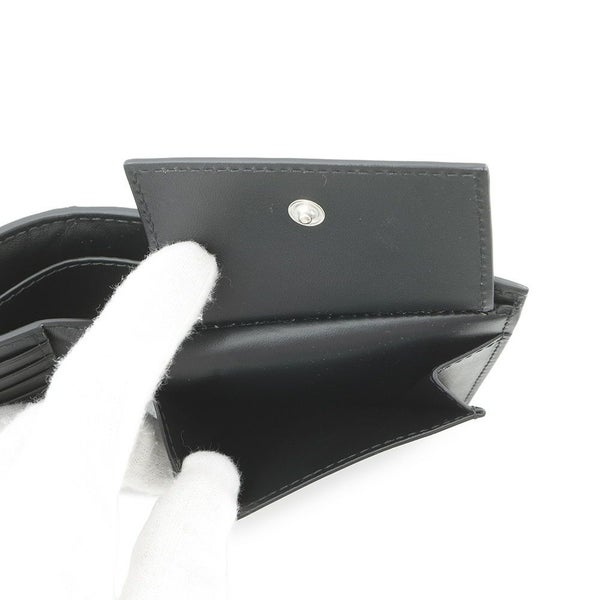 ボッテガヴェネタ 二つ折り財布 イントレチャート レザー 749412 BOTTEGA VENETA メンズ 黒