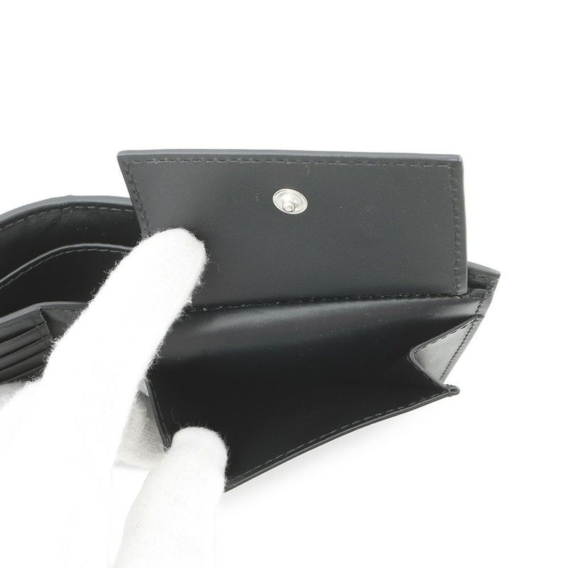 ボッテガヴェネタ 二つ折り財布 イントレチャート レザー 749412 BOTTEGA VENETA メンズ 黒