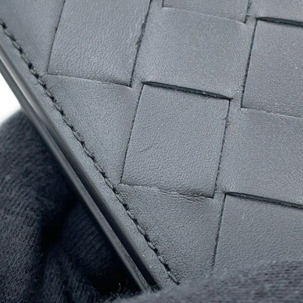 ボッテガヴェネタ 二つ折り財布 イントレチャート レザー 749412 BOTTEGA VENETA メンズ 黒