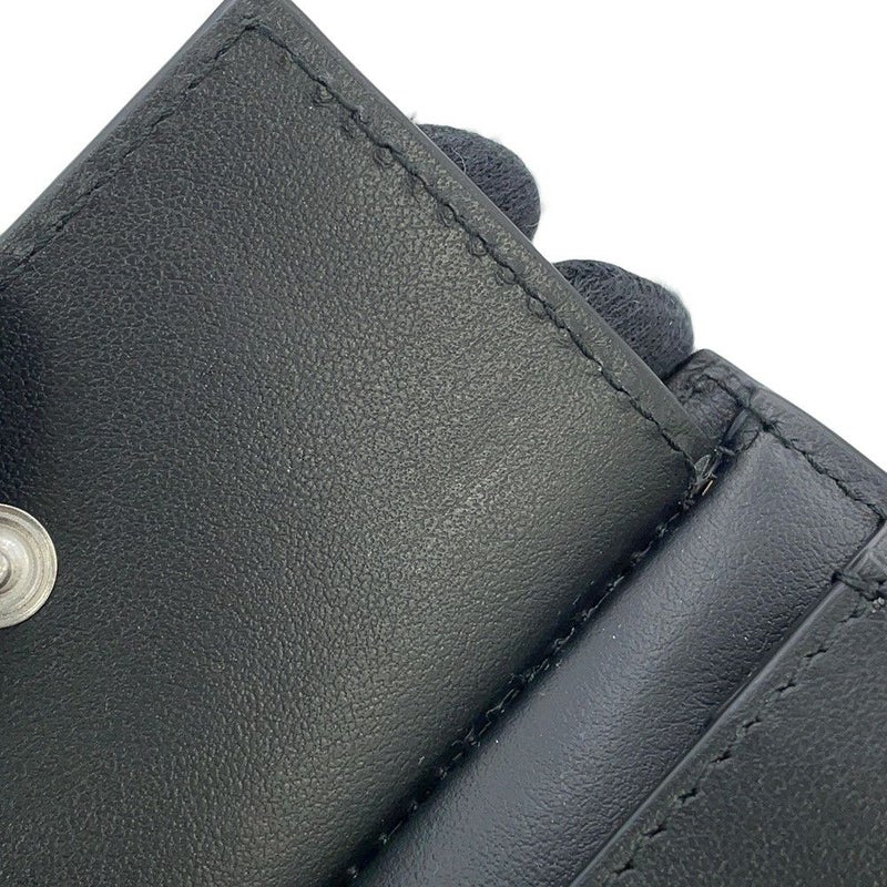 ボッテガヴェネタ 二つ折り財布 イントレチャート レザー 749412 BOTTEGA VENETA メンズ 黒