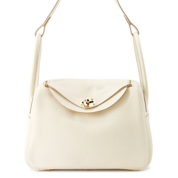 エルメス ハンドバッグ リンディ26  クレ/ゴールド金具 トリヨンクレマンス K刻印 2wayショルダー