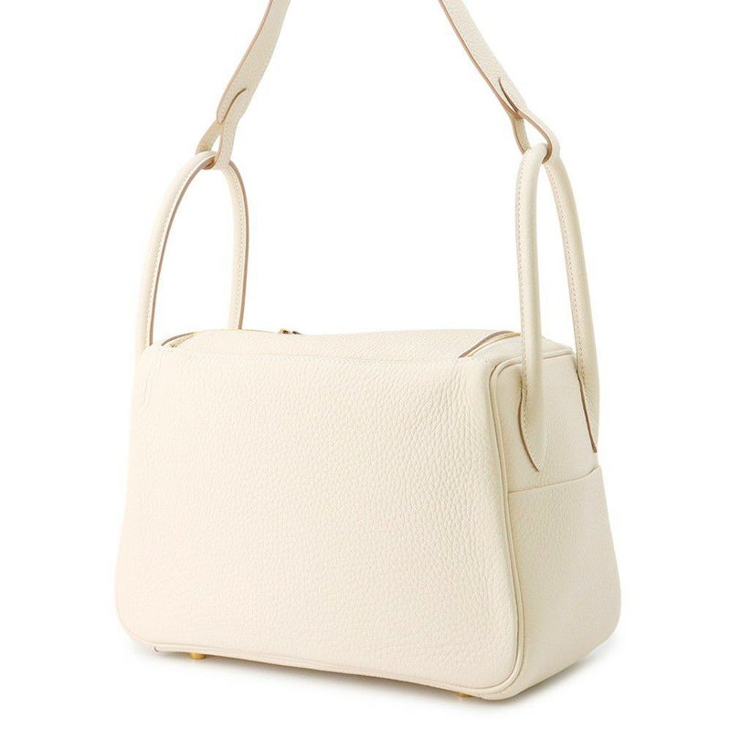 エルメス ハンドバッグ リンディ26  クレ/ゴールド金具 トリヨンクレマンス K刻印 2wayショルダー