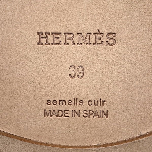 エルメス サンダル アンティグア エスパドリーユ レザー レディースサイズ39 HERMES 靴 黒